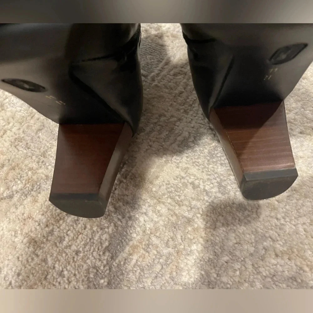 Amalfi by Rangoni Women's Vintage Italian High Heel Black Boots, Soft Leather 11 - Picture 10 of 15
